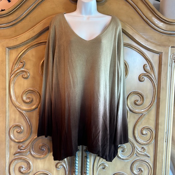 24/7 Denim brown ombré sweater - Picture 1 of 10